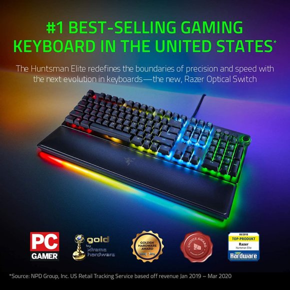 RAZER HUNTSMAN ELITE GAMING KEYBOARD - Picture 6 of 10